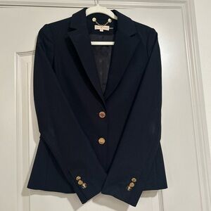 Elegant Tory Burch Black Blazer with Gold Accents